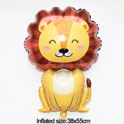 3D Elephant Giraffe Tiger Lion Head Animal Foil Balloon Jungle Safari Birthday Party Decorations Kids Gift Toy Helium Air Globos