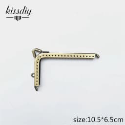 10 PCS 14.5 16.5 18.5cm L Shape Smooth Finish Bronze Right Angle Coins Purse Frames DIY Metal Kiss Clasp Bags Accessory Parts