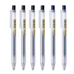 0.5mm Press Gel Pen Blue/Black/Dark Blue/red Ink MUJIs Refills Rod Handle Ballpoint School Office Student Writing Stationery