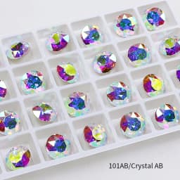 12mm 14mm Crystal Fancy Stone 3D Glitter Pointed Back Round K9 Glass Beads DIY Craft Rhinestones For Jewelry Making Clothes 3001