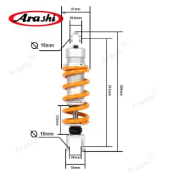 Arashi Rear Shock Absorber Nitrogen Air Shock Suspension For HONDA For YAMAHA For SUZUKI 425mm / 365 / 360 / 330 / 315 / 305mm