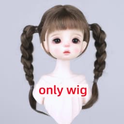 30cm Doll Wig Bangs Ponytail Curly Soft Mohair Wig Suitable for1/6BJD Doll Wig Toy Accessories 6-7 Inches Hair