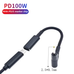 100W Type C Plug Converter USB Type C Female to Universal Laptop Adapter Connector Jack USB C 100W PD Fast Charging Cable Cord