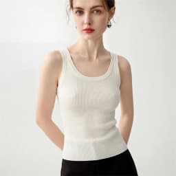 WinvyNee Women Pure Worsted Wool Camisole Solid Striped Round Neck Soft Cool Elegant Autumn Winter Knit Sling Vest ZC1817010
