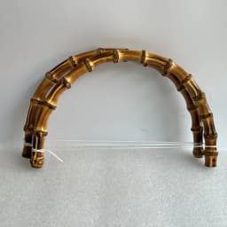 Outside 25X14 cm Large Size Thickness 1.2-1.5 cm Genuine Handmade Bamboo Bag Handle Obag Hanger Frame Rattan Purse Handles Parts