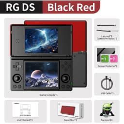 Anbernic RG DS Flip Retro Handheld Game Console 4" IPS 640*480 Dual Screen Android 14/Linux 64-bit Dual OS 4000mAh DS Portable Games Player Supports AI Wifi Streaming RixelHK Gifts