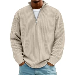 2026 Autumn Winter Half Zipper Sweatshir Men Solid Loose Casual Hoodie Stand Collar Long Sleeve Warm Sportswear Male Streetwear