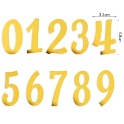 1Set 0-9 Number Gold Acrylic Cake Topper for Wedding Anniversary Birthday Party Cake Decoration Digital Cupcake Toppers Flag