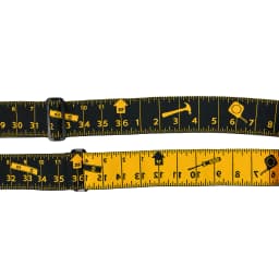 KUNN Men Suspender Tape Measure Pattern Suspender Fully Strength Elastic with Heavy Duty Clip Ruler Suspenders