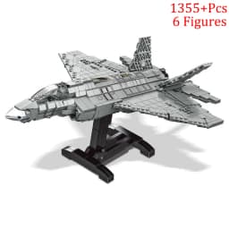 Military F/A-18E Super BumbleBee Strike Hornet Fighter Plane Building Blocks War Bricks Classic Model Educational Kids MOC Toys