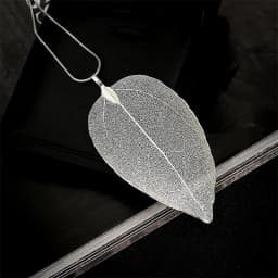 Silver Color Simple Punk Leaves p\Pendant Long Style Necklace For Women Girl Trendy Fashion Exquisite Jewelry Accessories Gifts
