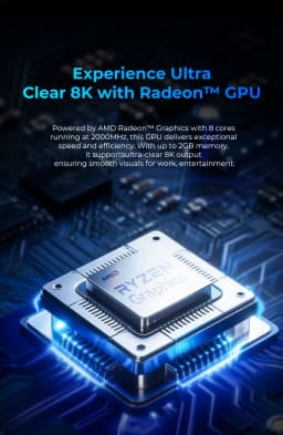 GMKtec M5 Ultra AMD Ryzen 7 7730U Mini Desktop PC DDR4 3200MHz Dual M.2 2280 SSD 2.5G LAN WiFi 6E BT5.2 Home Office Computer