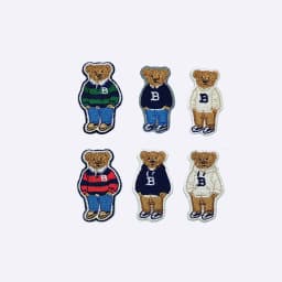 Cute Bear Embroidered Patches Iron on Sewing on Cartoon Patch for Clothing DIY Applique Decorative Emblem Accessories Stickers