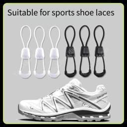 Quick Lock No Tie Shoelaces for Sneakers Salom Easy Install Elastic Shoe Laces with Buckle Anti-Slip Lazy Laces for Daily Shoes
