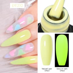 MEET ACROSS 7ml Orange Red Pink Gel Nail Polish Laser Sparkling Soak Off Semi Permanent Nail Art UV Gel Varnishes Spring Summer