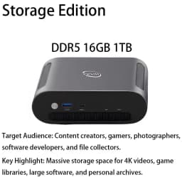 SZBOX FEVM FA880 Ryzen 7 8845HS MINI PC Laptop Windows 11 Pro DDR5 NVMe SSD WIFI6 BT5.2 2*USB 4.0 Desktop Gaming laptop Computer