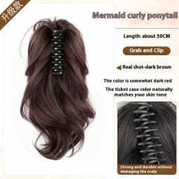 New 1Pc Synthetic Ponytail Claw Clip Fluffy Curly Hair Extensions Ladies Ponytail Hair Clip Party Daily Wear DIY Accessories
