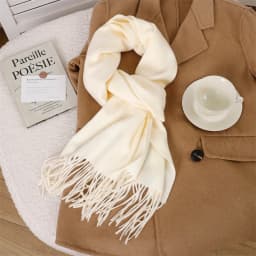 70Color Solid Winter Women Scarf Warm Thicken Cashmere Shawl Outdoor Tassels Pashmina Lady Wrap Windproof Scarves Fashion Luxury