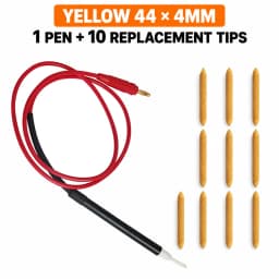 TOKTOS Brush Plating Pen Kit with 10 Replacement Tips 20-44mm Jewelry Gold Silver Electroplating Repair Pen Accessories