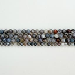 Natural Stone Purple Botswana Stripes Onyx Agate Round Loose Beads 6 8 10 MM Pick Size For Jewelry Making DIY