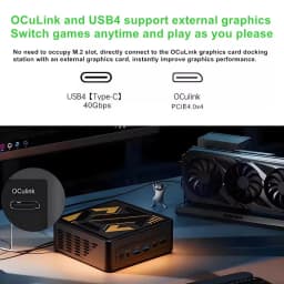 Topton Gaming Mini Computer Intel Ultra 9 285H 185H 7 255H 165H OCuLink USB4 2x2.5G LAN 2xNVMe Windows 11 WiFi6E Desktop Mini PC
