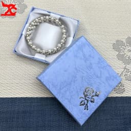 20Pcs/lot Square 9*9cm Paper Jewelry Gift Box 4 Color Available Bracelet Jade Storage Organizer Gift Rost Print Box Wholesale