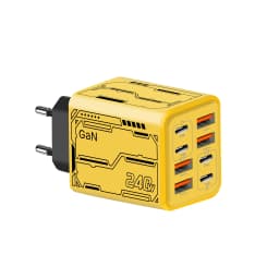8‑in‑1 GaN 240W PD Desktop Charger 4PD 4USB Multi‑Port Power Adapter For iPhone 16 Xiaomi Samsung Notebook EU US Plug