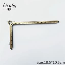 10 PCS 14.5 16.5 18.5cm L Shape Smooth Finish Bronze Right Angle Coins Purse Frames DIY Metal Kiss Clasp Bags Accessory Parts