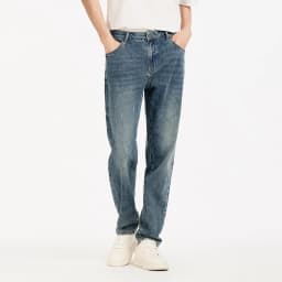 Semir Men Jeans Vintage Washed Elastic Cotton Soft Slim Leg Versatile Fashion 2026 Casual Daily Street Wear