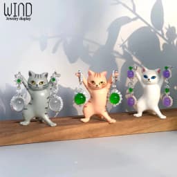 Cute cat earring rack display rack personalized creative jewelry rack display ring rack jewelry shooting props