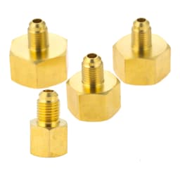 4PCS Brass Pipe Fitting 1/4" SAE Male to 1/2" 1/4" 3/4" 5/8" Female Pipe Reducing Adapter for Air Conditioner A/C Refrigeration