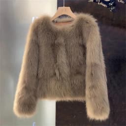 2026 Autumn Winter Environmentally friendly New Imitation fox fur grass Coat Women's Korean version Thick Loose Short Coats