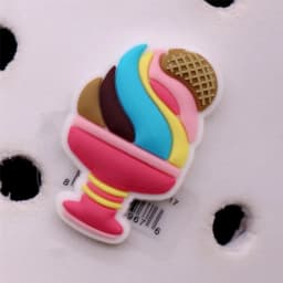 1Pc 3D Sweet Dessert Clog Charms Candy Kawaii Cute Yummy Bakery Icecream Waffle Cupcake Trendy Hole Shoes Accessories Decor Gift