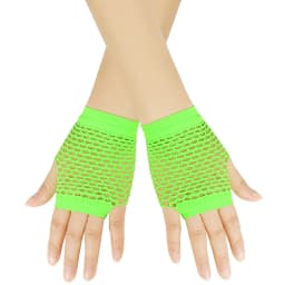 1pair Womens Short Fishnet Net Gloves Fingerless Mesh Gloves Punk Rock Fancy Night Club Party Arm Warmer Gloves Sexy Gloves
