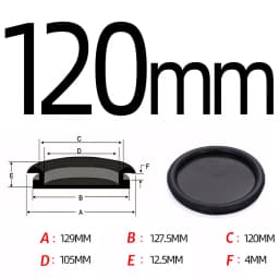 14mm-150mm Hole Diameter Black Single Sided Protective Coil Sealing Rubber Ring Wiring Grommets Hole Plug Gasket