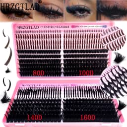 Large Capacity Eyelash Book 5D Fluffy 60D-300D Eyelash Bundle Mange Eyelash Nail Effect Fairy Anime Eyelashes Multiple Mixed Sty