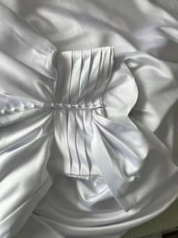 Customized Modern A-Line Wedding Dresses Buttons One Shoulder Satin Ruched Bridal Gowns Vestidos De Noiva 2023