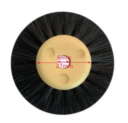 12PCS Abrasive Black Bristle Brush Buffing Wheel Brush for Polishing Tool Accessories Engraver Cleaning Tools 2C