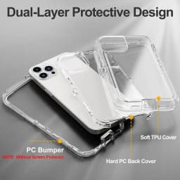 3 IN1 For iPhone 17e 16e 15 14 16PLUS 11 12 13 18 17 Pro MAX MINI Air Heavy Duty Hybrid Rugged Shockproof Armor Hard Phone Cover