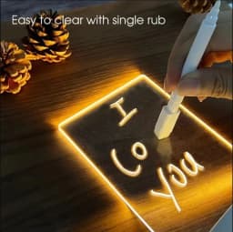 GGbingo Handwritten Message Board LED Night Light USB Rechargeable Warm Light Girlfriend Gift Home Decor Rewritable Note Lamp