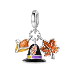 925 Silver Color Fashion Squirrel Maple Leaf Honey Autumn Series Charms Bead Fit 3mm 925 Original Bracelets Fine DIY Jewelry