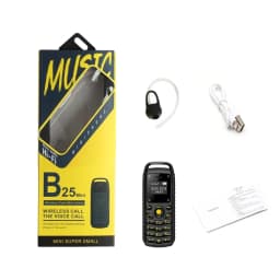 Super Mini Size Flip Mobile Phone B25 Wireless Bluetooth Cute Style Dual SIM Finger Unlocked Cellphone For Young Kids No Apps