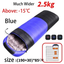 Heated Down Cotton Sleeping Bags USB Power Supply Backpacking Lightweight Waterproof Gear Equipment for Outdoor Travel Hiking