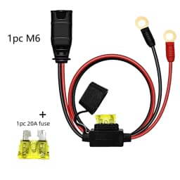 1/2PCS M10/M6 Silicone Cable Car Plug Fast Charging Connector Cable for NOCO GC008 X-Connect Cable Eyelet Terminal Connector