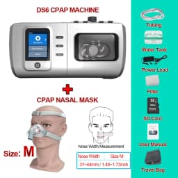Resoxy DS6 Auto CPAP Machine Automatic Pressure Adjustment Device For Sleep Heated 28dB Low Noise with SD-card For Home Travel