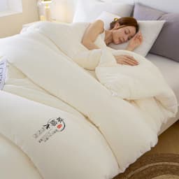 Soybean Fiber Filled Fluffy Comforter Thick Warm Autumn Winter Duvet Insert Solid Color Brushed Soft Quilt for Single Double Bed