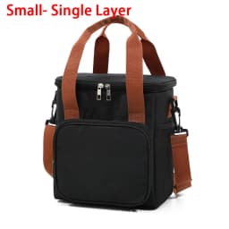 Insulated Lunch Box for Men & Women Collapsible Leakproof Double Cooler Bag Large Capacity Travel Camping Lunch Bags for Work