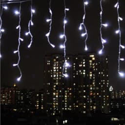 5M Christmas Garland LED Curtain Icicle String Lights Droop 0.4-0.6m AC 220V Garden Street Outdoor Decorative Holiday Light