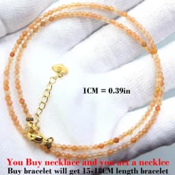 Simple Bohemian Natural Stone Cut the Shiny Beads Necklace Bracelet Set for Women Charms Fashion Female Party Gift Jewelry
