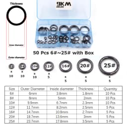 Fishing Rod Guides Ring 10Pcs~100Pcs Wear Resistant Ceramic Guide Ring Rod Repair Replacement Kit Alconite Ring Black 6mm~47.3mm